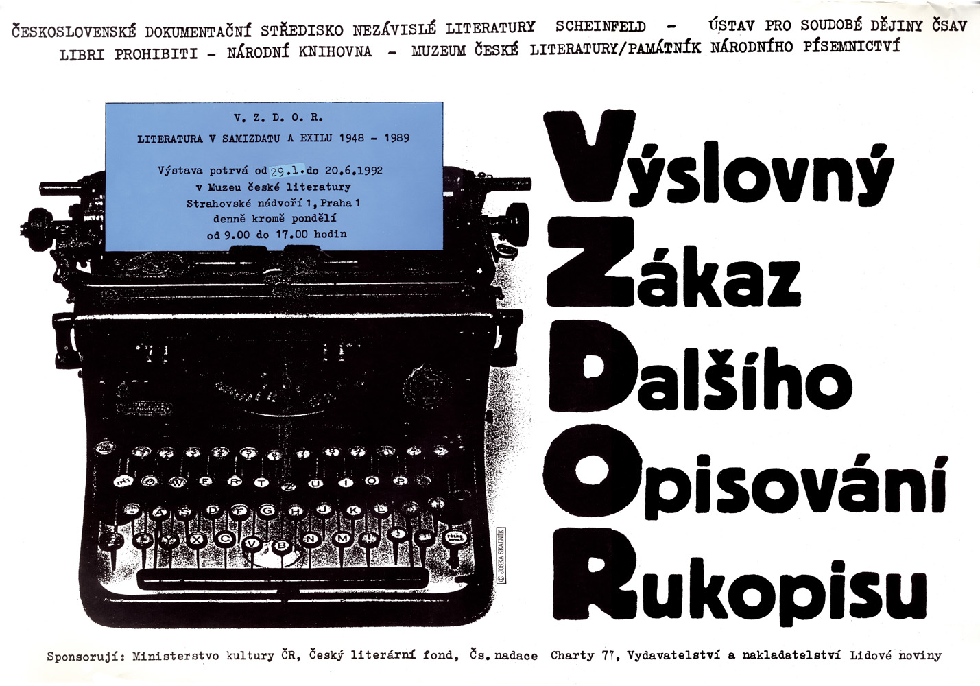 Plakát výstavy V.Z.D.O.R.